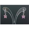 Image 3 : Pink Cubic Zirconia Butterfly Earrings RV$600