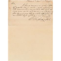George Washington Autograph Letter Signed