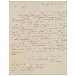 John Adams Signed Letter With Free Frank