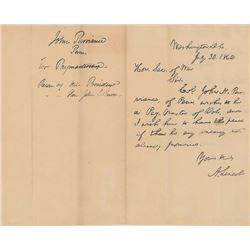 Abraham Lincoln Autograph Letter Signed