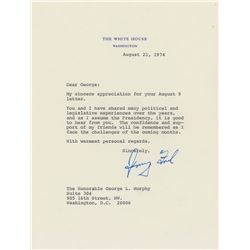 Richard Nixon and Gerald Ford Typed Letters Signed