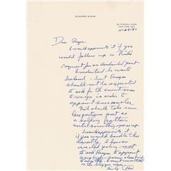 Richard Nixon Handwritten Letter Signed