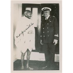 Mohandas Gandhi Signed Photograph