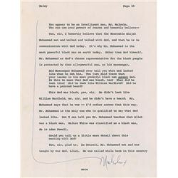Malcolm X Signed Manuscript