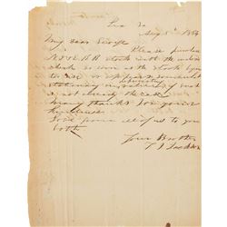 Thomas J. 'Stonewall' Jackson Autograph Letter Signed