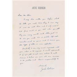 Jackie Robinson Autograph Letter Signed