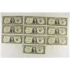 Image 1 : 10 ASSORTED 1957 $1 SILVER CERTIFICATES BLUE SEALS