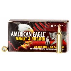 Federal American Eagle 22-250Rem 50GR - 200Rds