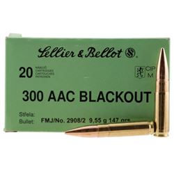 Sellier & Bellot 300 AAC Blackout 147GR - 200 Rounds