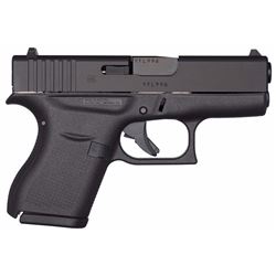 Glock PI4350201 G43 Subcompact Double 9mm Luger 3.39" 6+1 Black Polymer Grip/Frame Grip Black
