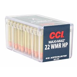 CCI Maxi Mag 22WMR JHP 40GR - 500 Rounds