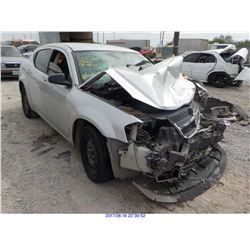 2008 - DODGE AVENGER // SALVAGE TITLE