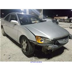 2001 - HONDA CIVIC EX // SALVAGE TITLE