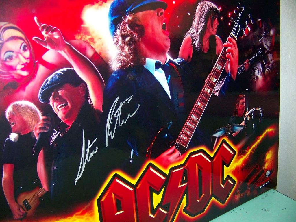 AC/DC PINBALL TRANSLITE ART signed STEVE RITCHIE