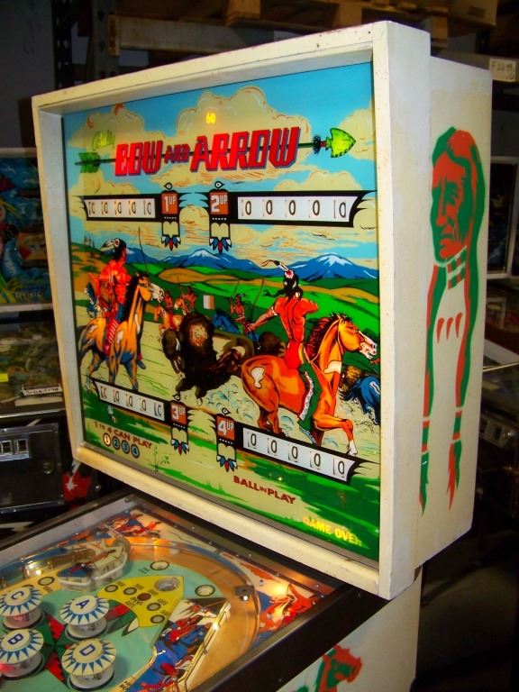 BOW AND ARROW PINBALL MACHINE BALLY 1974