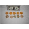 Image 1 : PIRATES OF THE CARIBBEAN LOT OF 10 SCREEN USED TREASURE COINS C-GRADE 08