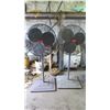 Image 2 : Large Standing Metal Shop Fans 2pc