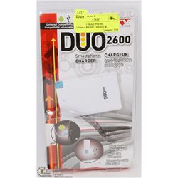 DUO 2600 SMARTPHONE CHARGER,FAST CHARGE &
