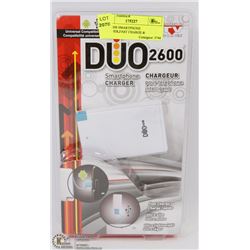 DUO 2600 SMARTPHONE CHARGER,FAST CHARGE &