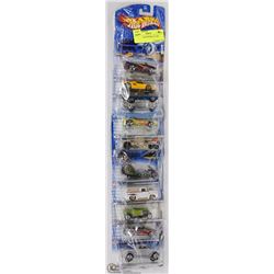 PACK OF 10 HOTWHEELS CARS