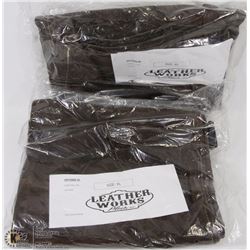 2 PAIRS OF LEATHER FULL LEG CHAPS SIZE XL