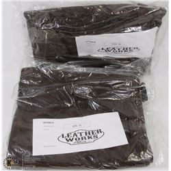2 PAIRS OF LEATHER FULL LEG CHAPS SIZE XL