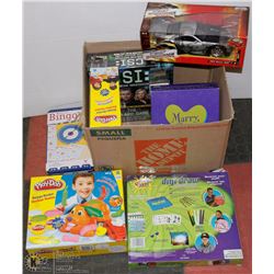 BOX OF NEW GAMES INCL PLAYDOH, CSI, FAST & THE