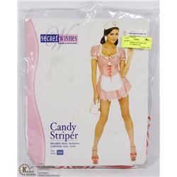 CANDY STRIPER COSTUME SIZE SMALL INCL DRESS AND