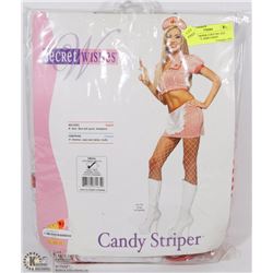 CANDY STRIPER COSTUME SIZE SMALL INCL SHIRT,SKIRT