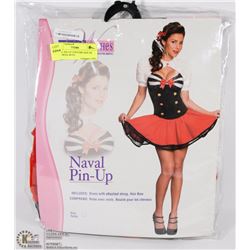 NAVAL PIN-UP COSTUME SIZE XS INCL DRESS WITH