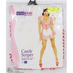 CANDY STRIPER COSTUME SIZE XS INCL DRESS AND