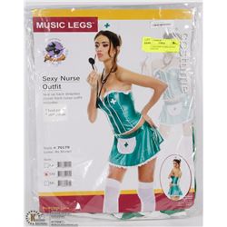 MUSIC LEGS SEXY NURSE OUTFIT INCL LACE UP