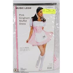 PINK GINGHAM MUFFET DRESS SIZE S/M