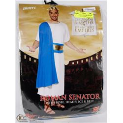 MENS ROMAN SENATOR COSTUME WITH ROBE, BELT AND