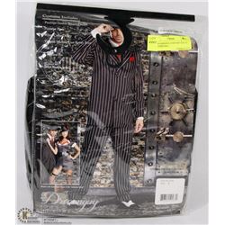 MENS GANGSTA COSTUME SIZE XL INCLUDES HAT,