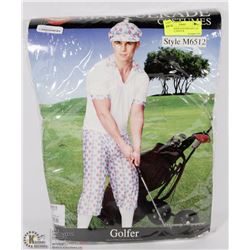 MENS GOLFER COSTUME SIZE L/XL INCL HAT, PANTS &