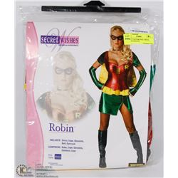 "ROBIN" COSTUME INCL. DRESS, CAPE, GLOVELETS,