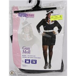 "GUN MOLL" COSTUME INCL DRESS, BELT, TIE AND HAT