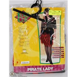 PIRATE LADY INCL HEADBAND, SHIRT, VEST, SKIRT,