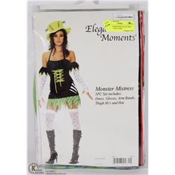 MONSTER MISTRESS 5PC SET INCL DRESS,GLOVES, ARM