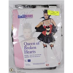 QUEEN OF BROKEN HEARTS COSTUME SIZE MEDIUM