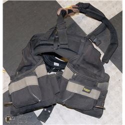 KUNY'S DOUBLE TOOL POUCHES WITH SHOULDER STRAPS