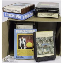 16) BOX OF 8-TRACKS