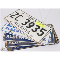 LOT OF 6  ALBERTA 1969 LICENSE PLATES