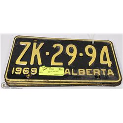 LOT OF 6  ALBERTA 1963-1973 LICENSE PLATES
