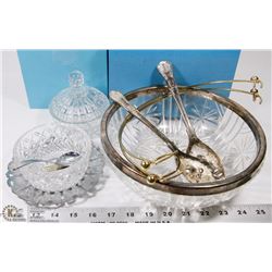 ESTATE COLLECTION OF CRYSTAL SERVING DISHES