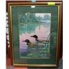 Image 1 : CROSS STITCH LOONS FRAMED PIC 20"X26"