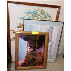 LOT OF 3 ESTATE FRAMED PRINTS