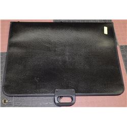 LEATHER ART DISPLAY CASE.