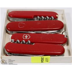 LOT OF 4 MADE IN SWITZERLAND MULTIFUNCTION POCKET